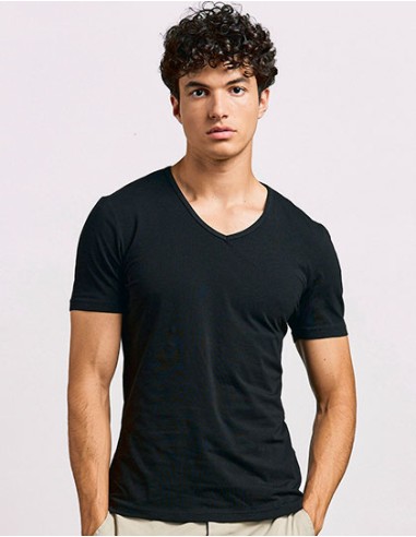 P-3082-Mens Slim Fit V-Neck-T